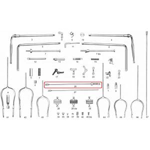 ASTA FRENO GIREVOLE COMPLETA