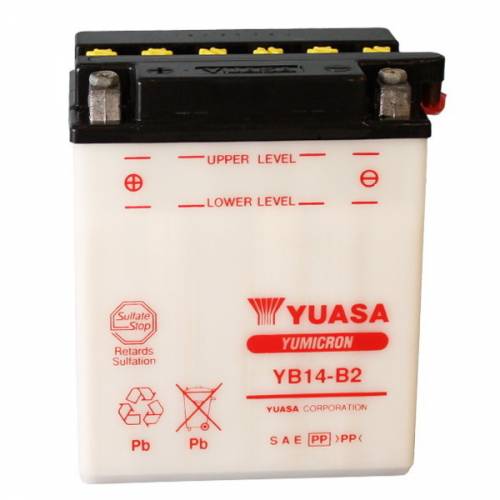BATTERIA YB14-B2 12V 14Ah SPECIALE AVVIAMENTO - YUASA YB14-B2