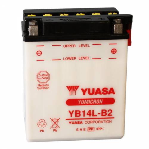 BATTERIA YB14L-B2 12V 14Ah SPECIALE AVVIAMENTO - YUASA YB14L-B2