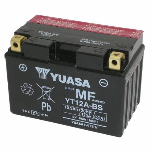 BATTERIA YT12A-BS 12V 10Ah SIGILLATA CON ACIDO - YUASA YT12A-BS