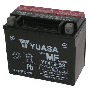 BATTERIA YT12B-BS (YT12B-4) 12V 10Ah SIGILLATA CON ACIDO A CORREDO - YUASA YT12B-BS