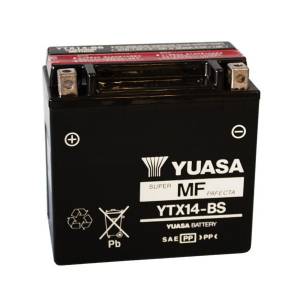 BATTERIA YTX14-BS12V 12Ah SIGILLATA CON ACIDO - YUASA YTX14-BS