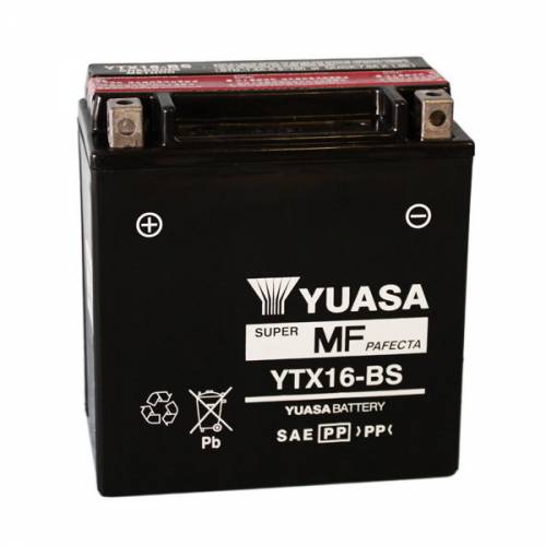 BATTERIA YTX16-BS 12V 14Ah SIGILLATA CON ACIDO - YUASA YTX16-BS
