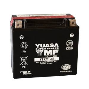 BATTERIA YTX20L-BS 12V 18Ah SIGILLATA CON ACIDO A CORREDO - YUASA YTX20L-BS