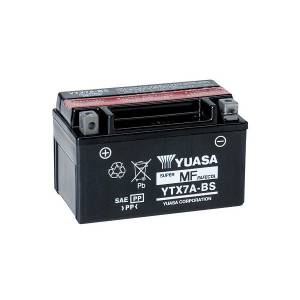 BATTERIA YTX7A-BS 12V 6Ah SIGILLATA CON ACIDO A CORREDO - YUASA YTX7A-BS