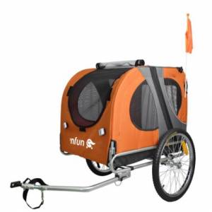 CARRELLO PORTA ANIMALI PER BICICLETTA *GIALLO*