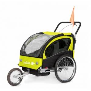 CARRELLO PORTABIMBO PER BICICLETTA/JOGGING *GIALLO*