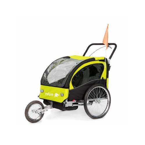 CARRELLO PORTABIMBO PER BICICLETTA/JOGGING *GIALLO*