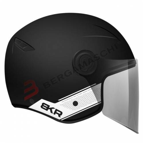 CASCO JET *NERO OPACO* 53/54 Tg.XS - BKR Xpresso