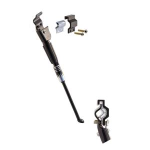 CAVALLETTO LATERALE CICLO REGOLABILE AL CARRO POSTERIORE PER TELAI CON FRENO A DISCO *SILVER*