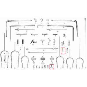 CERNIERE FRENO 8mm. CON VITI