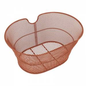 CESTINO ANTERIORE OVALE IN RETE SENZA GANCI *MARRONE*