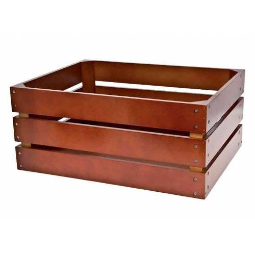 CESTINO IN LEGNO 43x33x19cm. *MARRONE* - BRN Versilia