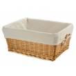 CESTINO IN VIMINI 41x31x19 RETTANGOLARE CON FODERA *NATURALE*