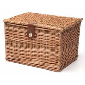 CESTINO IN VIMINI 44x32x29 RETTANGOLARE CON COPERCHIO PIATTO *NATURALE*