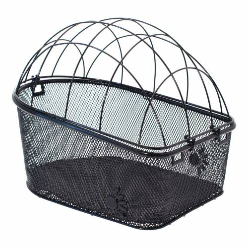 CESTINO POSTERIORE IN RETE 40x30x35cm. PORTA ANIMALI POSTERIORE AL PORTAPACCHI *NERO* - BRN Puppy