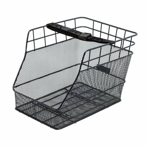 CESTINO POSTERIORE RETTANGOLARE IN RETE 36x24x28cm. *NERO* - BRN "Cargo Medium"