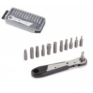 CHIAVE A CRICCHETTO REVERSIBILE CON 12 INSERTI