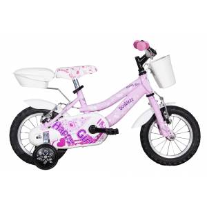 CICLO 12 MTB FEMMINA TELAIO 21 ACCIAIO 1 VELOCITA' *ROSA* - DOUBLEZZ "Happy girl"