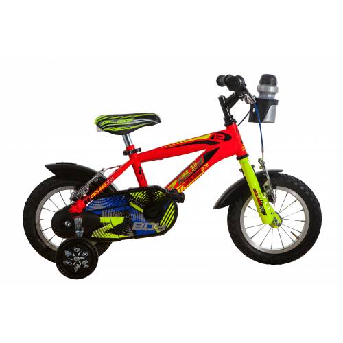 CICLO 12 MTB MASCHIO TELAIO 21 ACCIAIO 1 VELOCITA' *ROSSO GIALLO* - DOUBLEZZ "Z-boy"