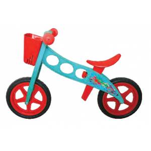 CICLO 12 PEDAGOGICO IN PLASTICA SENZA PEDALI *AZZURROROSSO* - N'FUN N'RIDE "Polloc"