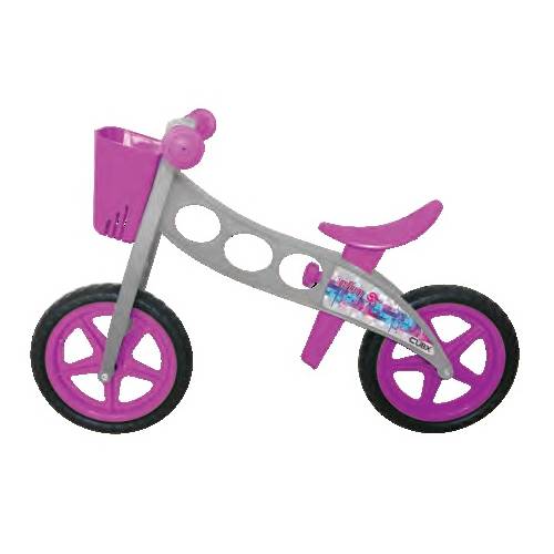 CICLO 12 PEDAGOGICO IN PLASTICA SENZA PEDALI *GRIGIOLILLA* - N'FUN N'RIDE "Cubix"