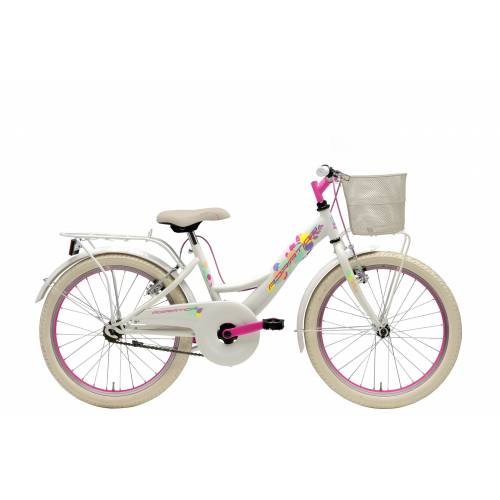 CICLO 20 CITY FEMMINA TELAIO 35 ACCIAIO 1 VELOCITA' " *BIANCO ROSA* - ADRIATICA Girl 20