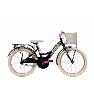 CICLO 20 CITY FEMMINA TELAIO 35 ACCIAIO 1 VELOCITA' " *NERO ROSA* - ADRIATICA Girl 20