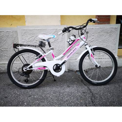 CICLO 20 MTB FEMMINA TELAIO 28 ACCIAIO 1 VELOCITA' *BIANCO ROSA* -  DOUBLEZZ Lincy