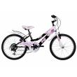 CICLO 20 MTB FEMMINA TELAIO 28 ACCIAIO 6 VELOCITA' *BIANCO NERO* -  DOUBLEZZ "Flora"