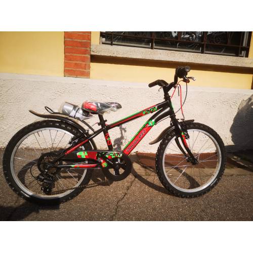CICLO 20 MTB MASCHIO TELAIO 28 ACCIAIO 6 VELOCITA' *NERO VERDE ROSSO" - DOUBLEZZ Racer