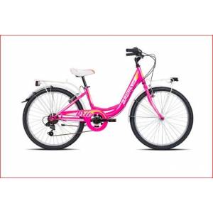 CICLO 24 CITY DONNA TELAIO 34 ACCIAIO MONOTUBO 1 VELOCITA' *CICLAMINO BIANCO* - BRERA Brio Love