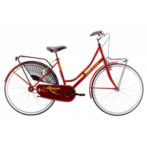 CICLO 26 OLANDA DONNA TELAIO 45 ACCIAIO 1 VELOCITA' FRENI V-BRAKE *ROSSO* - DOUBLEZZ Olanda
