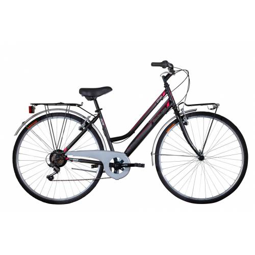 CICLO 28 CITY DONNA TELAIO 45 ACCIAIO 6 VELOCITA' *NERO* - DOUBLEZZ "CityJoy"