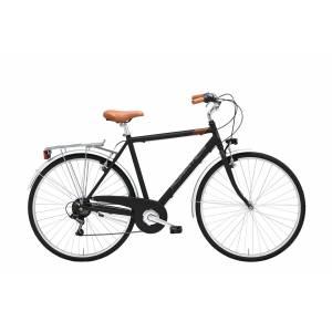CICLO 28 CITY UOMO TELAIO 55 ACCIAIO 6 VELOCITA' *NERO OPACO* - ADRIATICA Trend Man