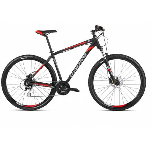 CICLO 29 MTB UOMO TELAIO ALLUMINIO Tg.L 24 VELOCITA'  FRENI A DISCO IDRAULICI FORCELLA AMMORTIZZATA *NERO GRIGIO" - KROSS Hexag