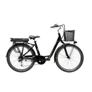 CICLO ELETTRICO DONNA 26 TELAIO 45 ALLUMINIO 6 VELOCITA' FORCELLA AMMORTIZZATA *NERO* - ADRIATICA E2 Lady