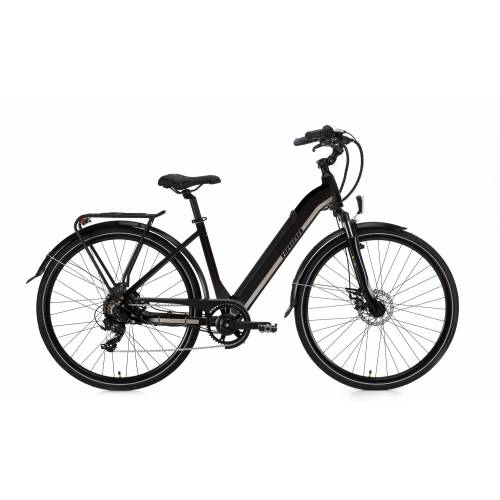 CICLO ELETTRICO DONNA 28 TELAIO 46 ALLUMINIO 7 VELOCITA' *NERO OPACO* - WORLD DIMENSION Haira lady