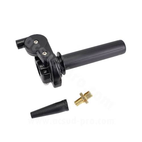 COMANDO GAS RAPIDO IN ALLUMINIO TIPO DOMINO CON ROTELLA *NERO* - NOEND