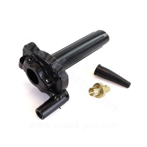 COMANDO GAS RAPIDO IN ALLUMINIO TIPO DOMINO SENZA ROTELLA *NERO* - NOEND