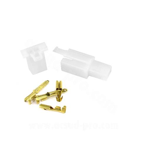 CONNETTORE ELETTRICO A 2 PIN MASCHIO/FEMMINA