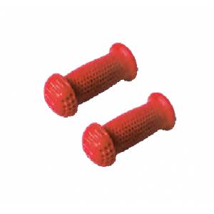 COPPIA MANOPOLE CICLO BIMBO CON PARAMANI d.22x100mm. *ROSSO*