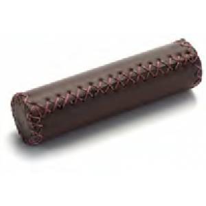 COPPIA MANOPOLE CICLO IN FINTA PELLE MARRONE CON CUCITURE ESTERNE