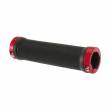 COPPIA MANOPOLE CICLO MTB d.22x120mm. LOCK RING *ROSSO* - WAG Gripper