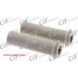 COPPIA MANOPOLE PIAGGIO 50/125/150 VESPA CON STEMMA A SCUDETTO d.24mm  *GRIGIO*