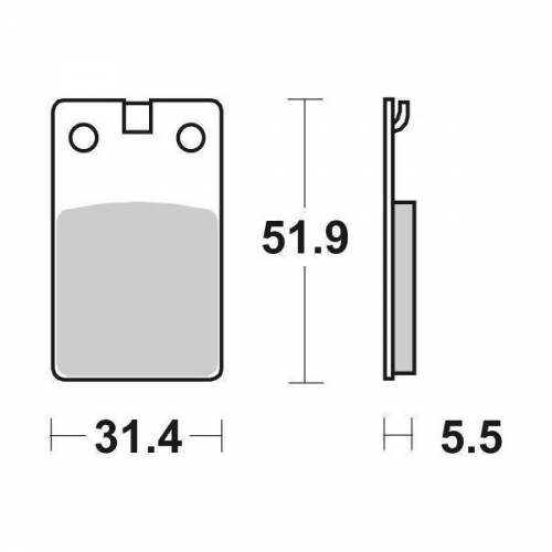 COPPIA PASTIGLIE FRENO SBS132HF ( ug.FERODO FDB436P)