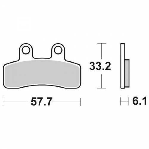 COPPIA PASTIGLIE FRENO SBS211HF LAMBRETTA PATO