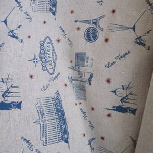 COPRICESTO ANTERIORE IN COTONE FANTASIA BIANCO DISEGNI BLU - Las Vegas