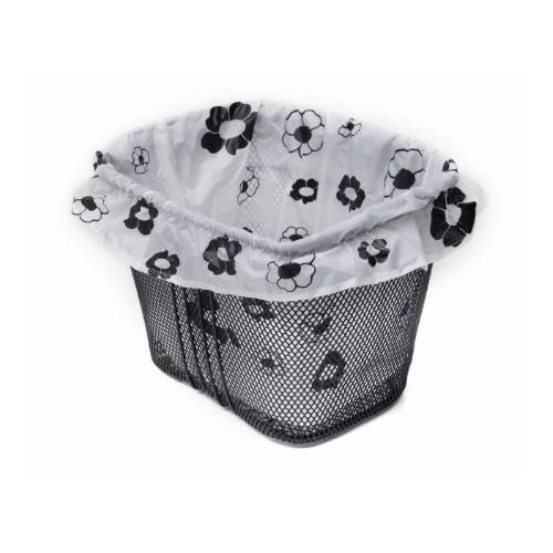COPRICESTO ANTERIORE IN NYLON FANTASIA BIANCO FIORI NERI