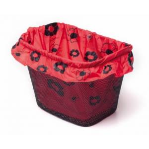 COPRICESTO ANTERIORE IN NYLON FANTASIA ROSSO FIORI NERI